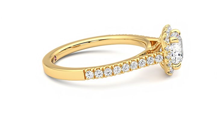 Taylor & Hart Allure Cushion Engagement Ring 360 degree image 9