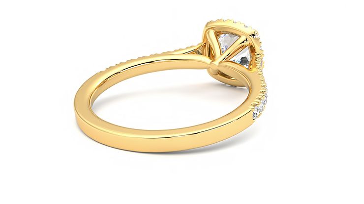 Taylor & Hart Allure Cushion Engagement Ring 360 degree image 13