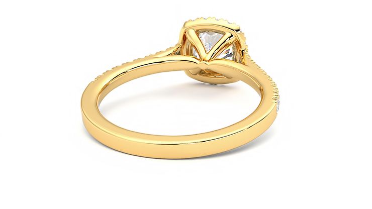 Taylor & Hart Allure Cushion Engagement Ring 360 degree image 14