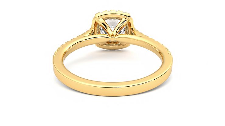 Taylor & Hart Allure Cushion Engagement Ring 360 degree image 15