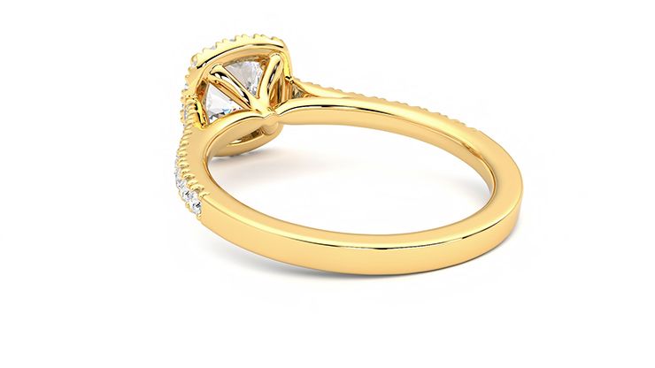 Taylor & Hart Allure Cushion Engagement Ring 360 degree image 17