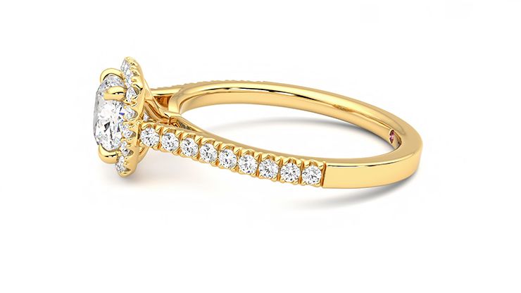 Taylor & Hart Allure Cushion Engagement Ring 360 degree image 21