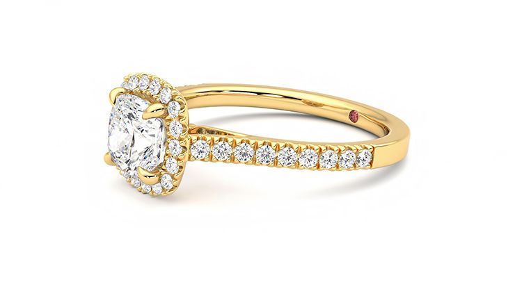 Taylor & Hart Allure Cushion Engagement Ring 360 degree image 23