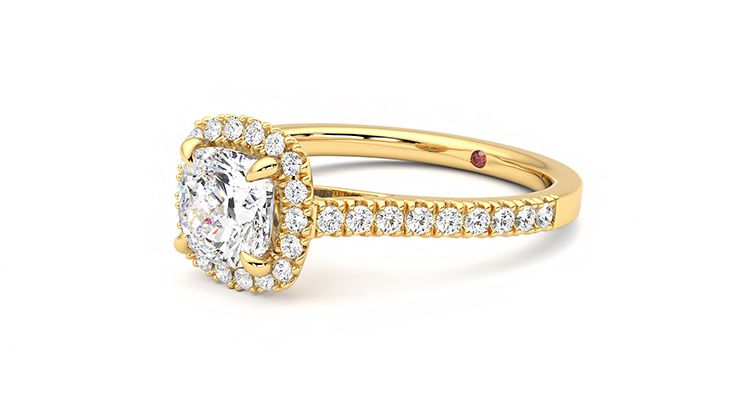 Taylor & Hart Allure Cushion Engagement Ring 360 degree image 24