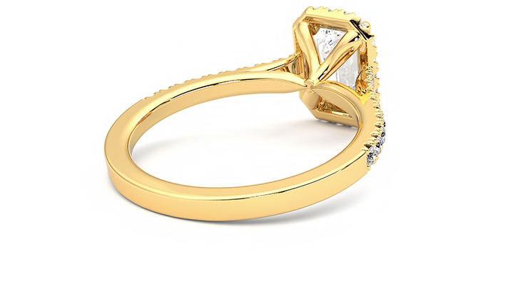 Taylor & Hart Allure Emerald Engagement Ring 360 degree image 13