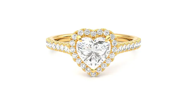 Taylor & Hart Allure Heart Engagement Ring 360 detail 01