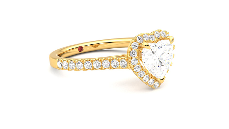Taylor & Hart Allure Heart Engagement Ring 360 degree image 6