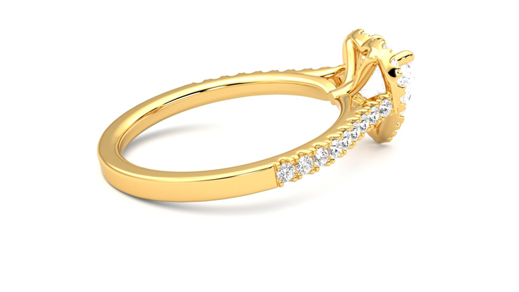 Taylor & Hart Allure Heart Engagement Ring 360 degree image 11