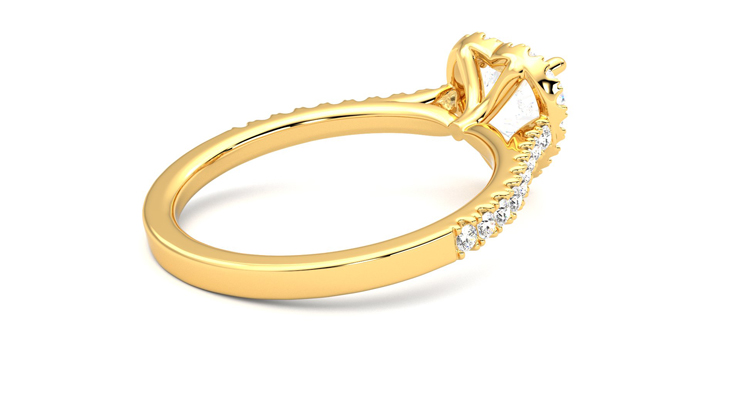 Taylor & Hart Allure Heart Engagement Ring 360 degree image 12