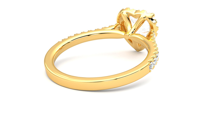 Taylor & Hart Allure Heart Engagement Ring 360 degree image 13