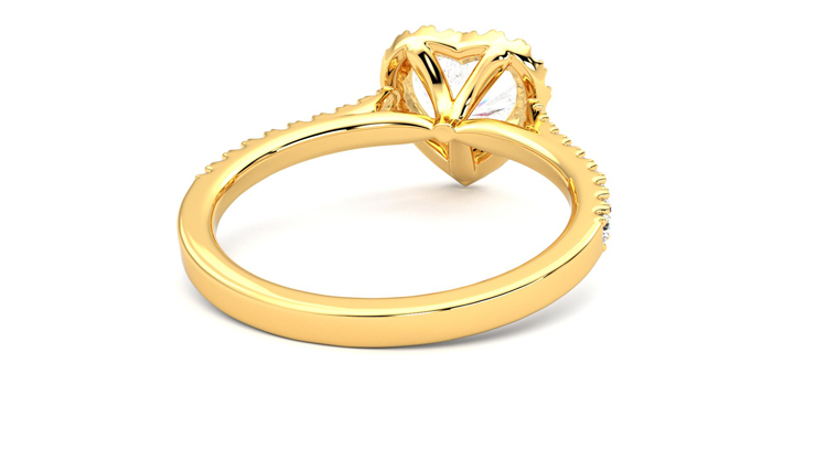Taylor & Hart Allure Heart Engagement Ring 360 degree image 14