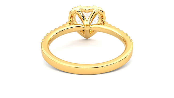 Taylor & Hart Allure Heart Engagement Ring 360 degree image 15