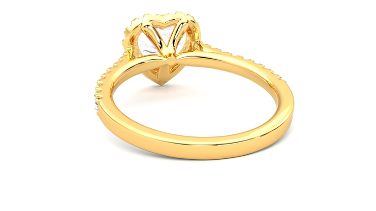 Taylor & Hart Allure Heart Engagement Ring 360 degree image 16