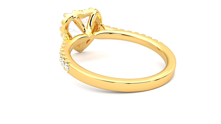 Taylor & Hart Allure Heart Engagement Ring 360 degree image 17