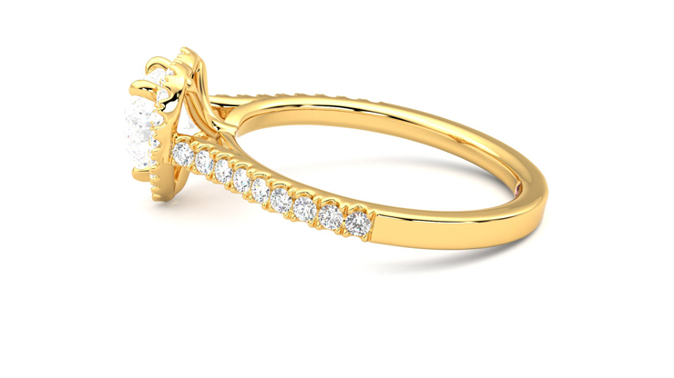 Taylor & Hart Allure Heart Engagement Ring 360 degree image 20