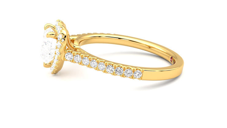 Taylor & Hart Allure Heart Engagement Ring 360 degree image 21