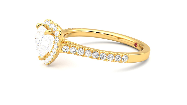 Taylor & Hart Allure Heart Engagement Ring 360 degree image 22