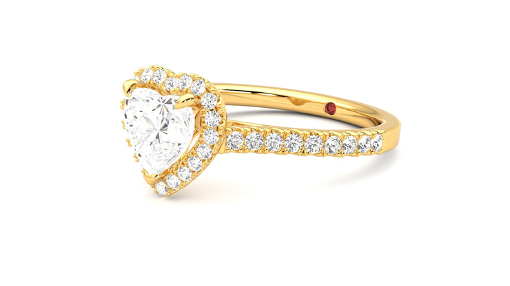 Taylor & Hart Allure Heart Engagement Ring 360 degree image 24