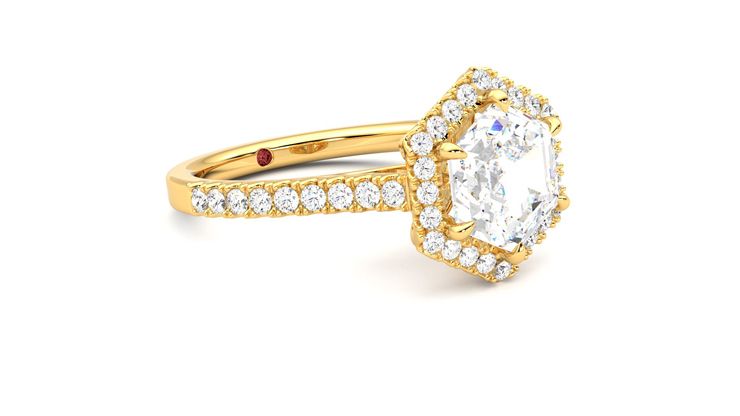 Taylor & Hart Allure Hexagonal Engagement Ring 360 degree image 6