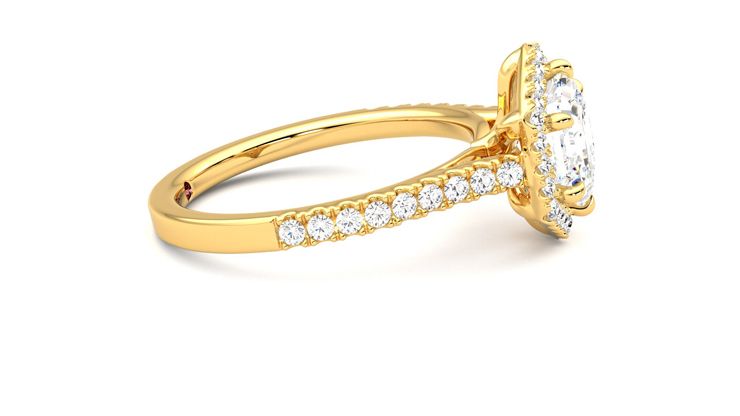 Taylor & Hart Allure Hexagonal Engagement Ring 360 degree image 9