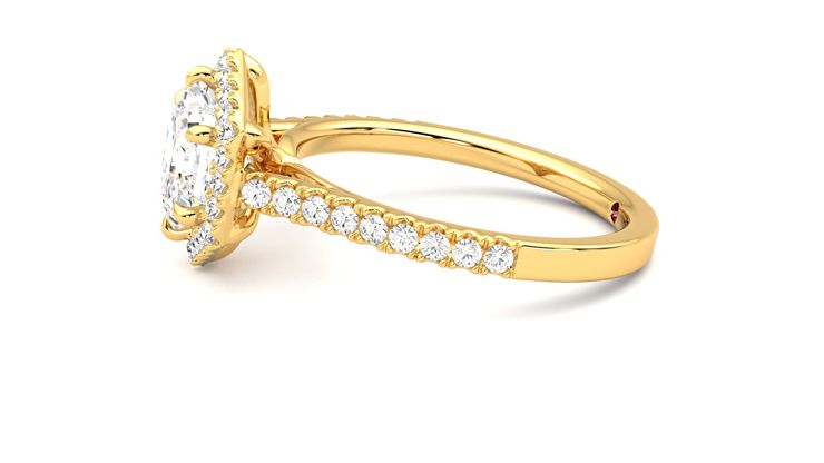 Taylor & Hart Allure Hexagonal Engagement Ring 360 degree image 21