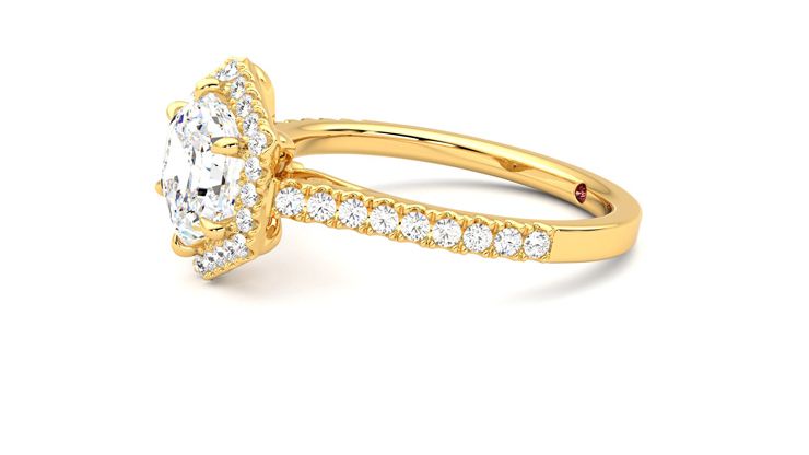 Taylor & Hart Allure Hexagonal Engagement Ring 360 degree image 22