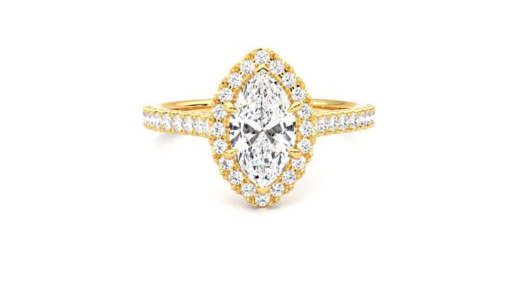 Taylor & Hart Allure Marquise Engagement Ring 360 degree image 1