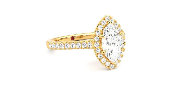 Taylor & Hart Allure Marquise Engagement Ring 360 degree image 5