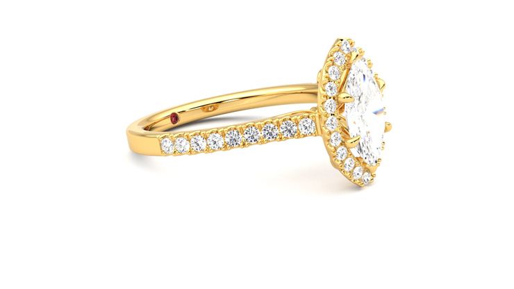 Taylor & Hart Allure Marquise Engagement Ring 360 degree image 7