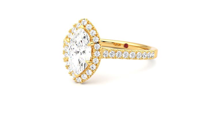 Taylor & Hart Allure Marquise Engagement Ring 360 degree image 25