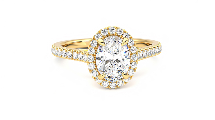 Taylor & Hart Allure Oval Engagement Ring 360 degree image 2
