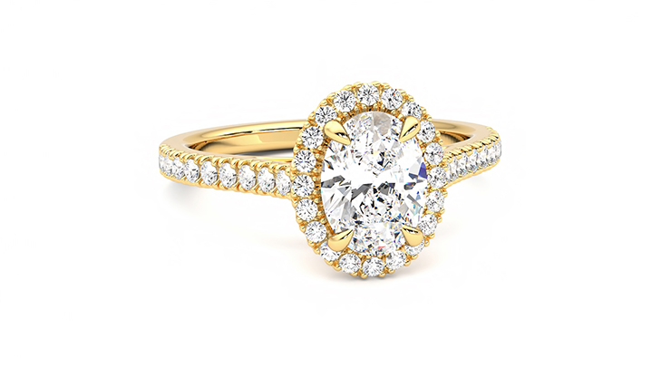 Taylor & Hart Allure Oval Engagement Ring 360 degree image 3