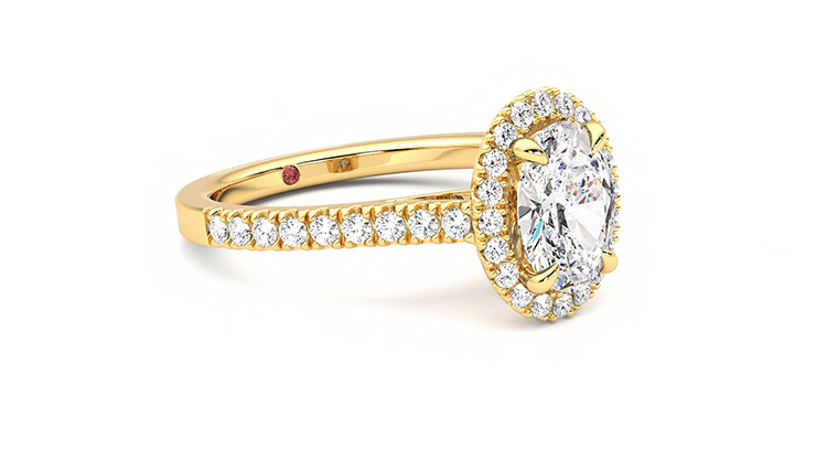 Taylor & Hart Allure Oval Engagement Ring 360 degree image 6