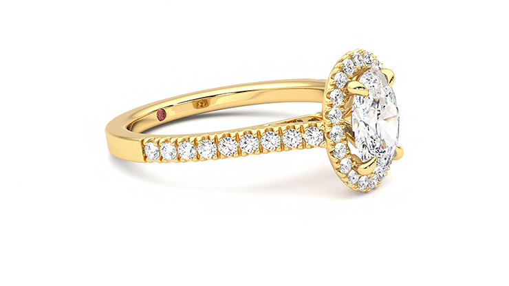 Taylor & Hart Allure Oval Engagement Ring 360 degree image 7