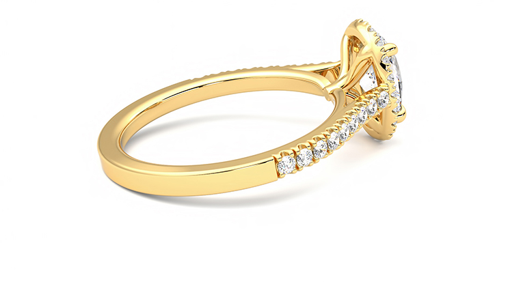 Taylor & Hart Allure Oval Engagement Ring 360 degree image 11