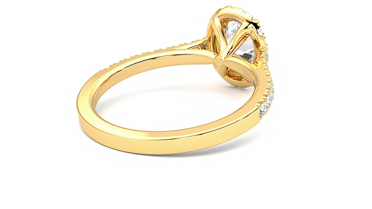 Taylor & Hart Allure Oval Engagement Ring 360 degree image 13