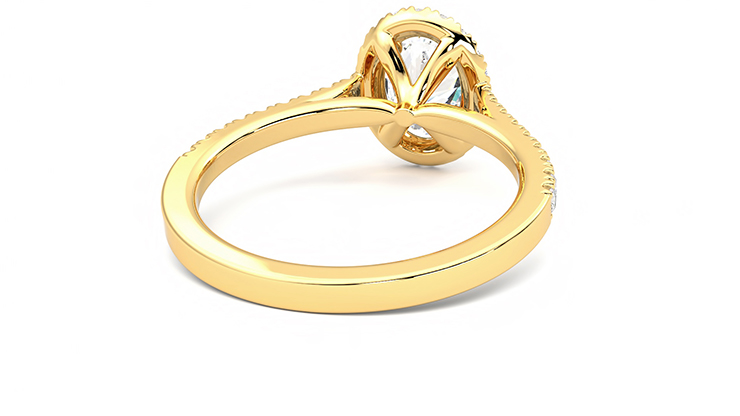 Taylor & Hart Allure Oval Engagement Ring 360 degree image 14
