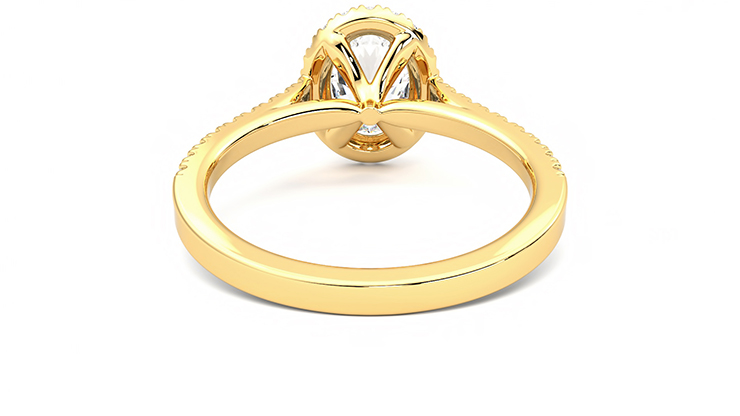 Taylor & Hart Allure Oval Engagement Ring 360 degree image 15