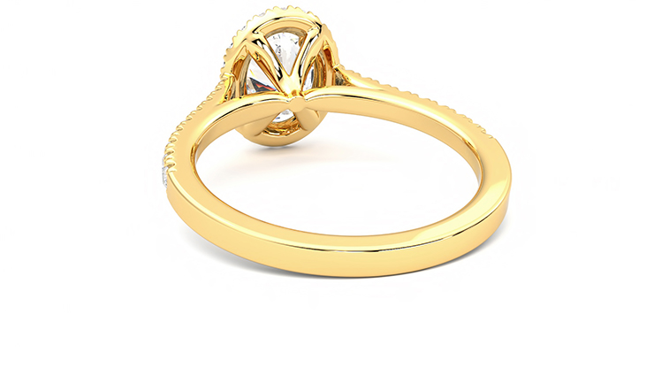Taylor & Hart Allure Oval Engagement Ring 360 degree image 16