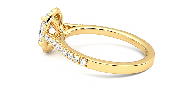 Taylor & Hart Allure Oval Engagement Ring 360 degree image 19