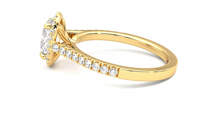 Taylor & Hart Allure Oval Engagement Ring 360 degree image 20