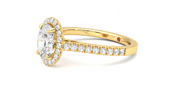 Taylor & Hart Allure Oval Engagement Ring 360 degree image 23