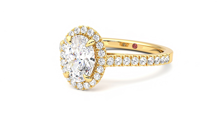 Taylor & Hart Allure Oval Engagement Ring 360 degree image 25