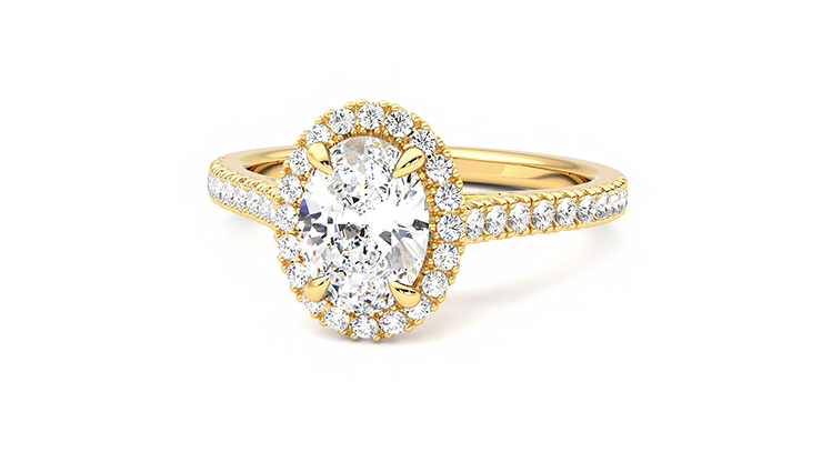 Taylor & Hart Allure Oval Engagement Ring 360 degree image 27