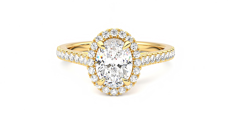 Taylor & Hart Allure Oval Engagement Ring 360 degree image 29