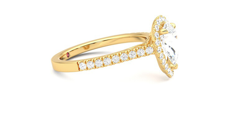 Taylor & Hart Allure Pear Engagement Ring 360 degree image 9