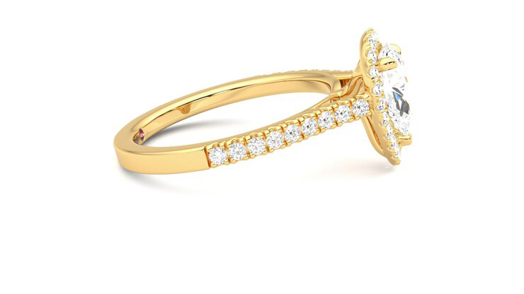 Taylor & Hart Allure Pear Engagement Ring 360 degree image 10