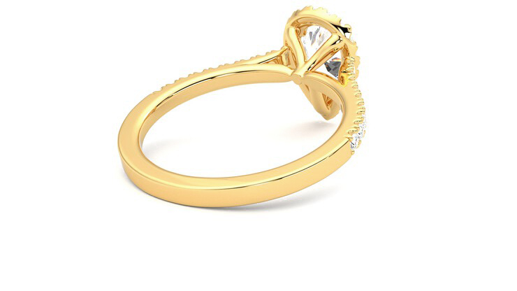 Taylor & Hart Allure Pear Engagement Ring 360 degree image 14