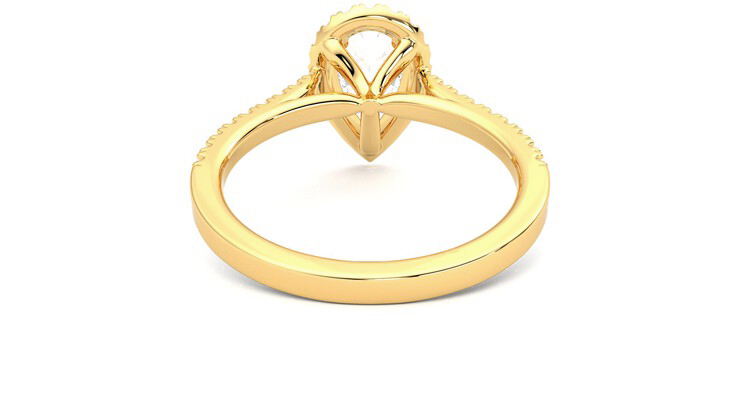Taylor & Hart Allure Pear Engagement Ring 360 degree image 16