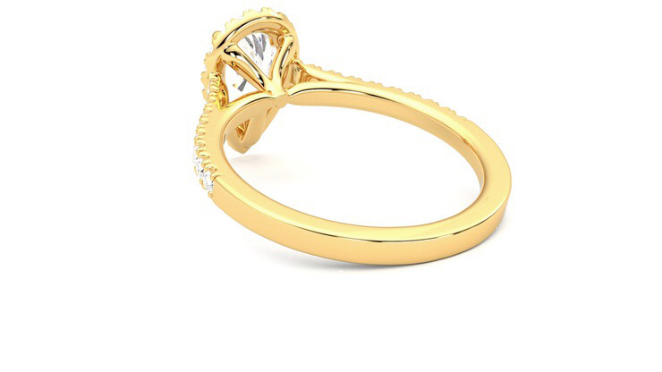 Taylor & Hart Allure Pear Engagement Ring 360 degree image 18